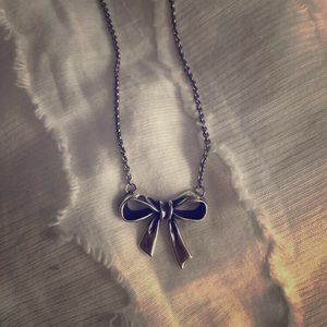 James Avery Silver Bow Necklace